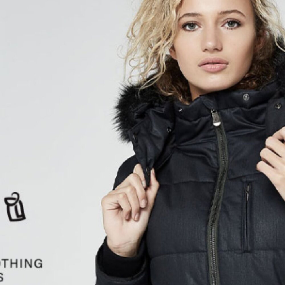 NWT Rare Hoodlamb Hemp & Organic Cotton Puffer Jacket in Black Size S